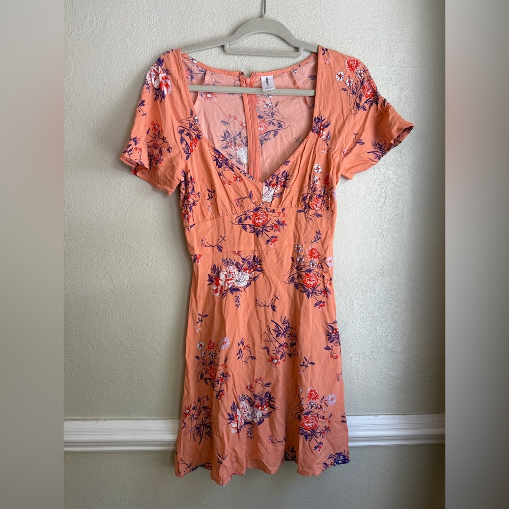 Abound Floral Coral Mini Dress - Picture 4 of 7